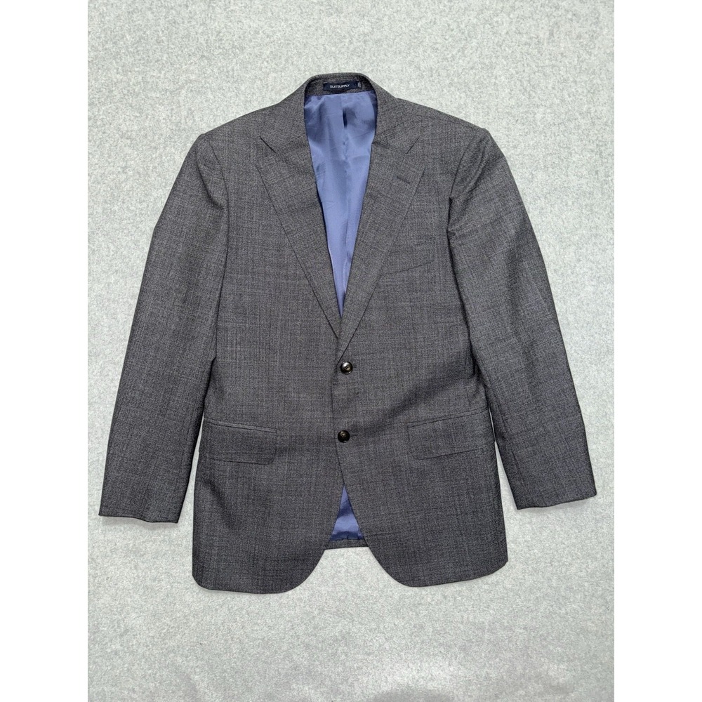 Suitsupply Men's Vitale Barberis Blue Line Blazer Jacket 100% Wool Size 38 Slim